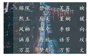 好听得古风女生名字