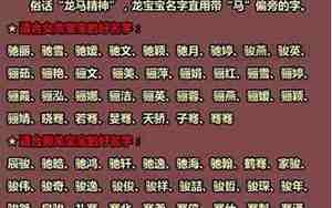 龙年宝宝名字大全免费