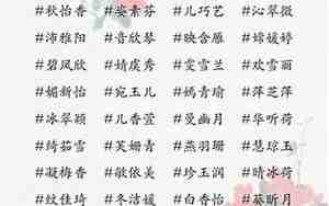 聪明美丽优雅女孩名