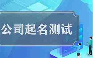 公司名称测名打分测试