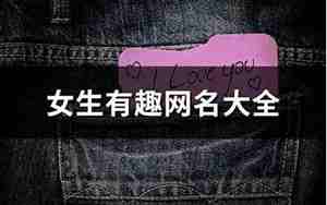 女生有趣网名,比较有趣的女生网名两个字