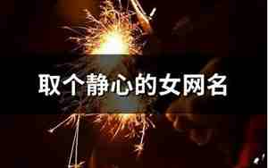 带有静心的网名