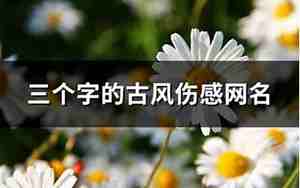 3个字网名伤感