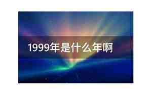 1999年是什么命