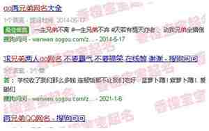 兄弟网名两个字霸气