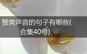 唱歌声音干净好听句子