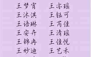 2017姓王女宝宝名字，2017姓王女宝宝名字大全