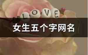 五个字女生网名简单干净