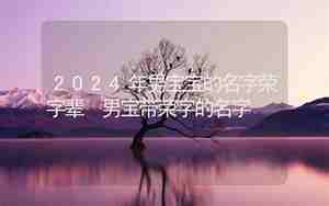 一字辈男宝宝名字大全，一字辈男宝宝名字大全四个字