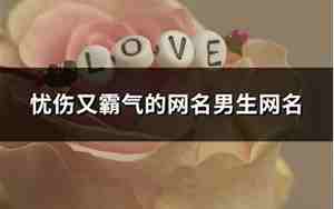 忧伤网名男生微信网名大全