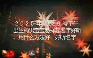 下午出生的名字