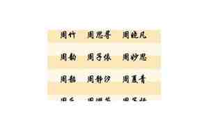 周姓女宝宝起名大全2021两个字