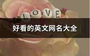 一个字英文网名，一个字英文网名大全