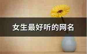 女生好听的微信网名大全