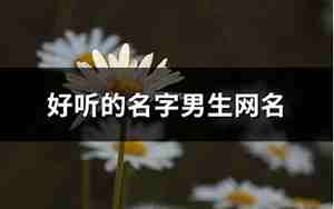 好听的古文名字网名男