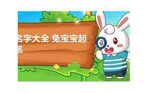 兔宝宝男孩名字宜用字