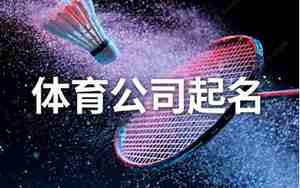体育公司名字大气有内涵