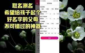 免费起名测名软件下载安装