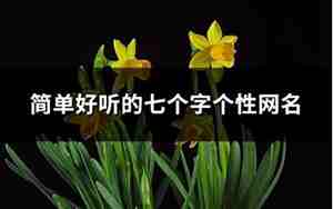 七个字的网名大全