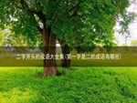 二字开头的成语大全集(第一字是二的成语有哪些)