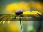 女人名字(女孩起什么名字好听)