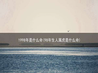 1998年是什么命(98年生人属虎是什么命)